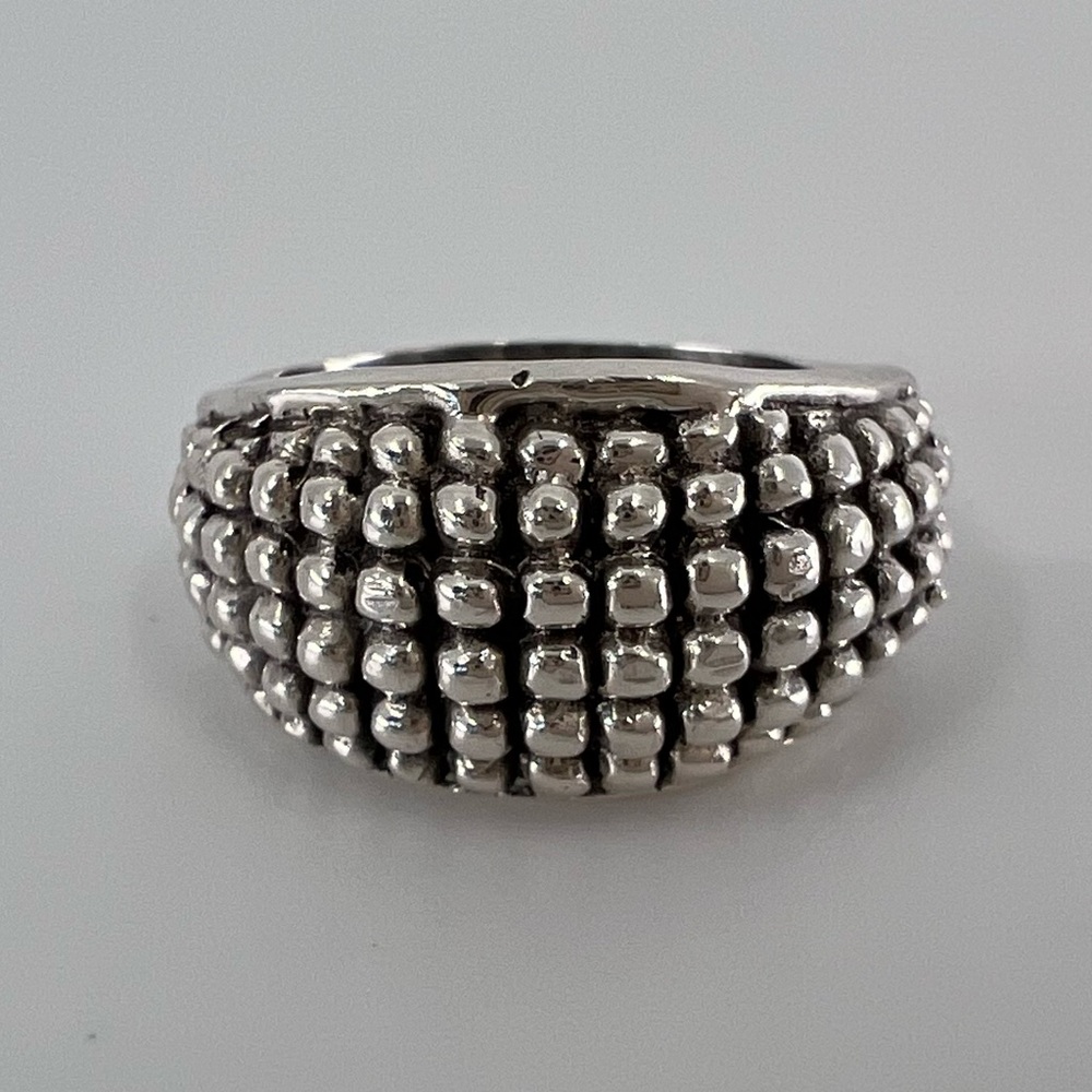 Artisan Solid Sterling Silver 925 Artisan Jewelry Dot Ring Size 9